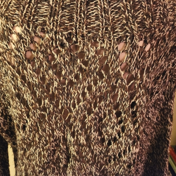 MNG Sweater Vintage Brown White Mango Istanbul Top - Picture 8 of 10